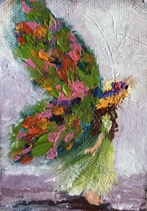 ACEO ATC Signed Art Print “Twinkle” Garden Fairy Artist Trading Card FREE Ship - Picture 1 of 2