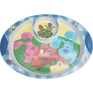 Plato de Melamina Blues Clues Zak Designs De Colección Magenta Periwinkle Dividido - Imagen 1 de 5