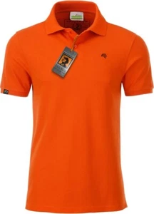 JAN 8010 Bio Baumwolle Basic Polo Shirt Männer Organic COMPANIEER Orange Dark . - Picture 1 of 6