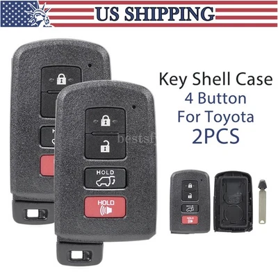 2 para Toyota Highlander 2014 2015 2016 2017 2018 llave inteligente carcasa mando a distancia Foto 1 de 4
