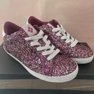 Kate Spade Ace Glitter Low Top Lace up Trainers Size UK 4 RRP £180 Free P&P - Picture 1 of 17