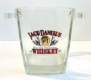 Seltene Jack Daniel's alte Nr. 7 Eiskübel Gold Weizen Klarglas mit Griffen - Bild 1 von 5