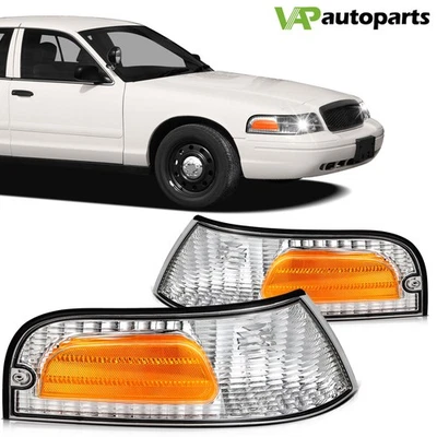 Par de faros para Ford Crown Victoria sedán de 4 puertas 1998-2011 Foto 1 de 4