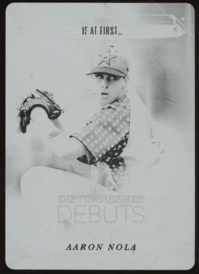 2015 Topps Pro Debut Aaron Nola Black Printing Plate 1/1 DD-7 Clearwater - Image 1 of 2
