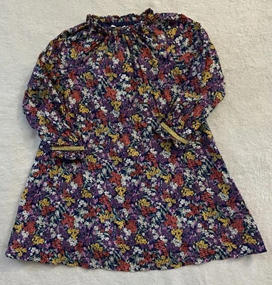 Vestido Mini Boden Floral Forrado Niñas 5-6 Años 100% Algodón Elástico Cuello Reunido Foto 1 de 4