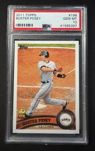 2011 TOPPS #198 BUSTER POSEY PSA 10 - Foto 1 di 2
