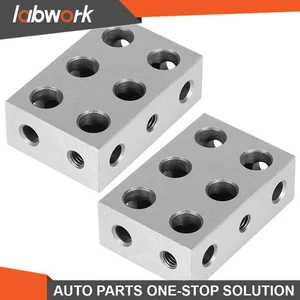 Labwork 1 Matched Pair 1-2-3 Blocks 11 Holes .0001" Machinist 123 Precision - Picture 1 of 13
