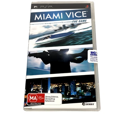 Miami Vice The Game PSP PlayStation Portable 2006 R4 New  Big W Sticker Sealed - Image 1 of 4