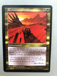 Mtg Carte Magic Visions Squandered Resources French NM/LP - Foto 1 di 2