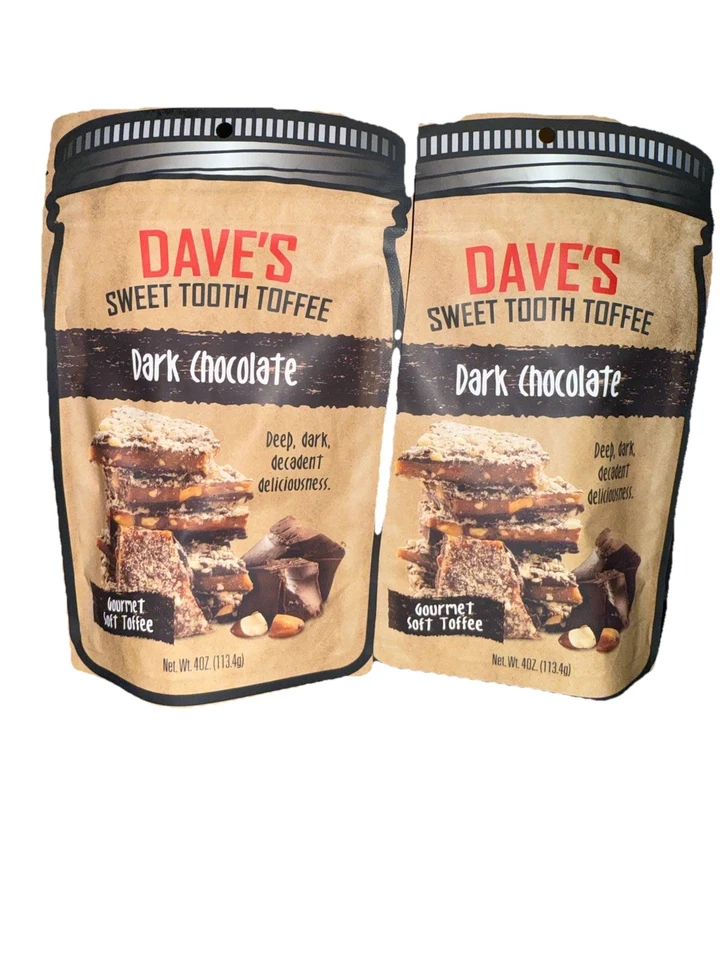 Dave's Sweet Tooth 4 Oz. Dark Chocolate Gourmet Soft Toffee 122071