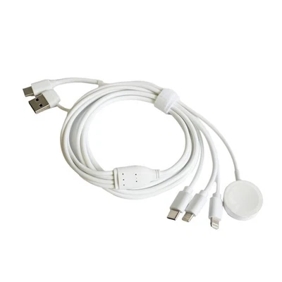 3-in-1 Magnetic Charging Cable for iPhone/Watch/AirPods – Fast Charge – White - Image 1 of 4