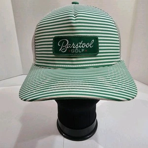 Barhocker Golf SnapBack verstellbar Herren Mütze Netz weiß grün LESEN - Bild 1 von 8