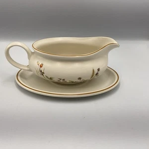 Vintage St. Michael M&S “Harvest” Gravy /Sauce Boat Jug With Matching  Saucer - Picture 1 of 23