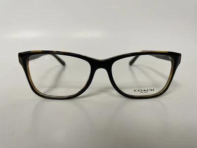 Auténticas gafas rectangulares de plástico negro/tortuga Coach HC 6129 5446 54 mm Foto 1 de 4