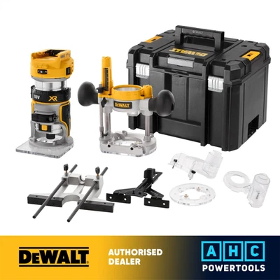 DeWalt DCW604NT-XJ 18v XR Li-ion Router/Trimmer Body Only with Bases + Case - Image 1 of 4