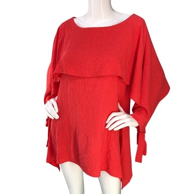 Colección IC Connie K Mujer Talla S Top Túnica En Capas Indiana Mangas Corbata Foto 1 de 4