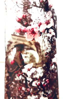 TED BAKER Paris In The Spring Time Shawl Scarf - Silk Crepe - Long Rectangular - Image 1 of 4