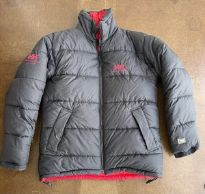 Giubbotto piumino uomo Helly Hansen anni 90 taglia L rosso/nero reversibile logo cappotto - Foto 1 di 13