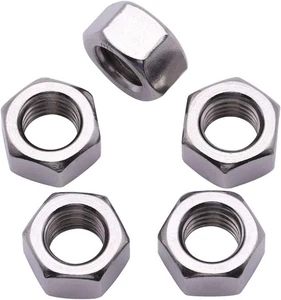 #6-32 Inch Stainless Hex Lock Nuts (50 Pack), 304 18-8 Stainless Steel, Coarse - Picture 1 of 12