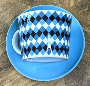 NESCAFE Malta Limited Edition Tasse & Untertasse Set STEPHANIE BORG Tee Kaffee Blau - Bild 1 von 6