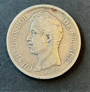 France -  Charles X -  Jolie Monnaie en Argent de  5 Francs 1829 M - Picture 1 of 2