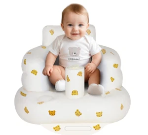 Inflatable Baby Seat for Babies 3-36 Months Built-in Air Pump with tiger cartoon - Picture 1 of 8