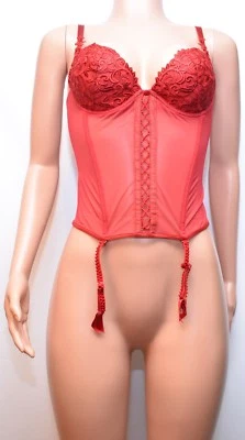 LISE CHARMEL Mujer Belle De Nuit Guêpière Bustier (AC4533C) Color Rojo Rubí, 34C Foto 1 de 4