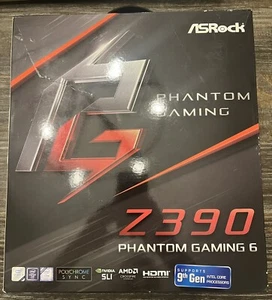 ASRock Z390 PHANTOM GAMING 6 WIFI Intel LGA1151 DDR4 ATX Motherboard - Bild 1 von 6
