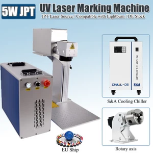 JPT 335 5W UV Laser Marking Engrave Machine For Glass Wood Leather PVC DE Ship - Bild 1 von 13