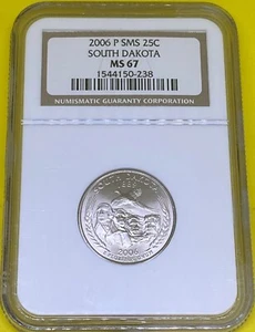 2006 D SMS South Dakota State Quarter  NGC MS67 - Picture 1 of 5