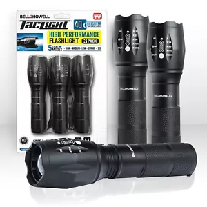 Bell + Howell Tac Light High Performance Ultra Bright Flashlight - 3 Pack - Picture 1 of 8