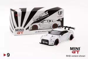 MINI GT 9 LBWK NISSAN GT-R (R35) Bianco Opaco Tipo 1, Ala Posteriore Ver 1 RHD - Foto 1 di 5