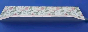 VTG Country Curtains kitchen 2 tier valance swag floral open pink stripe 82.5" - Picture 1 of 7