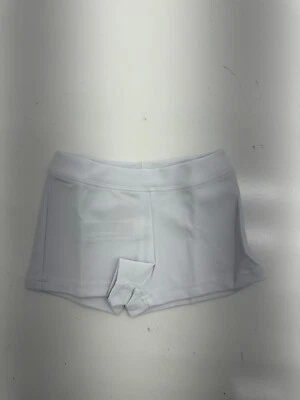 Pantalones Cortos Atléticos Capezio Blanco Boycut Lowrise Niñas Talla Pequeña Foto 1 de 4