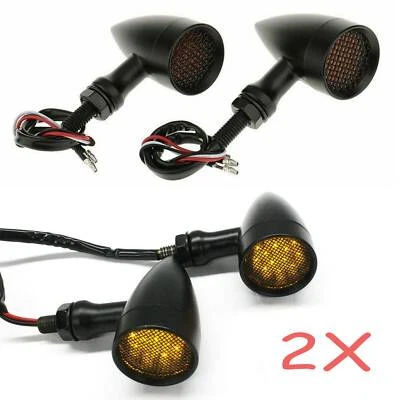 2X Motorcycle LED Turn Signals Lights Lens For Harley Davidson Sportster XL 1200 - Image 1 of 4