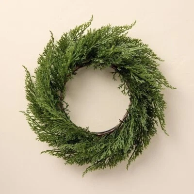 12" Faux Cypress Mini Christmas Wreath - Hearth & Hand Magnolia, Target 2024 - Image 1 of 4