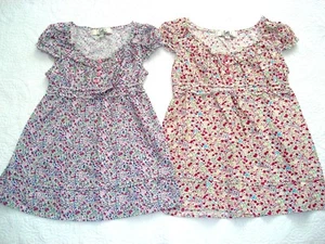 JUSTICE Pink Blck Purpl GLITTERY SEQUINS RUFFLED Girls Knit TUNIC TOP DRESS 7 8 - Picture 1 of 47