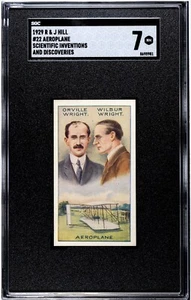 1929 R & J Hill Spinet House #22 Orville & Wilbur Wright HOF RC Aeroplane SGC 7 - Picture 1 of 2