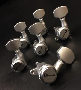 Charvel Locking Tuners Tuning Pegs Lefty San Dimas Left Handed Brushed Nickel 6L - Picture 1 of 17