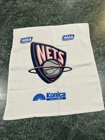 VINTAGE 1998 NEW JERSEY NETS PLAYOFFS GIVEAWAY TOWEL COURTESY OF KONICA *NOS* Cover
