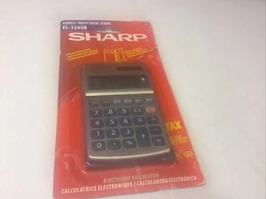 Vintage SHARP ELSI-MATE EL-326S Solar Cell Calculator with Booklet & Case Sealed - Picture 1 of 4