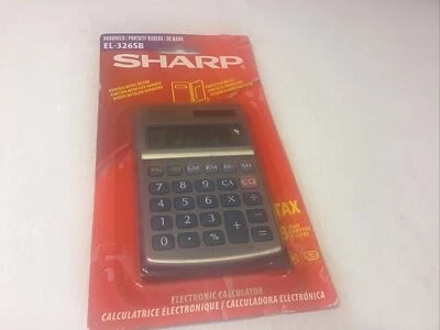 Vintage SHARP ELSI-MATE EL-326S Solar Cell Calculator with Booklet & Case Sealed - Image 1 of 4