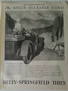 1925 Kelly Springfield cord tires Garden of Gods Helck art vintage ad - Picture 1 of 1