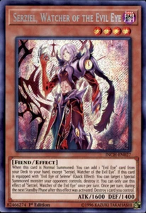 Yugioh INCH-EN027 Serziel, Watcher of the Evil Eye Secret Rare 1st Edition NM - Picture 1 of 1