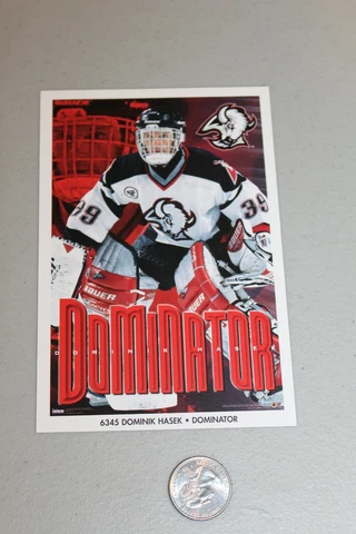 MINT Dominik Hasek Goalie Buffalo Sabres NHL MINI Poster 4" x 6" Dominator HOF Cover