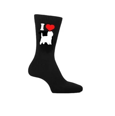 EMBROIDERED FOR YOU I Love West Highland White Terrier dog Socks, Dogs Owners Socks Novelty Gift