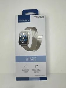 INSIGNIA Stainless Steel Mesh Band for Apple Watch 38/40/41mm and 42mm series 10 - Picture 1 of 7