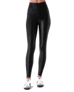 NWT NOLI womens size L black gloss liquid high rise leggings - Picture 1 of 6