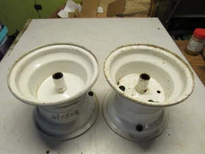 Craftsman PAIR REAR RIMS 20x8-8 Spindle 3/4" w/Bore Length 3 1/2 " FREE SHIPPING - Picture 1 of 8