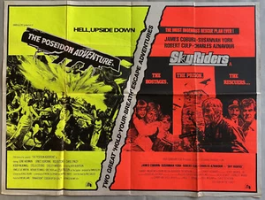 THE POSEIDON ADVENTURE / SKYRIDERS UK QUAD (30"x 40") ORIGINAL CINEMA POSTER - Picture 1 of 6
